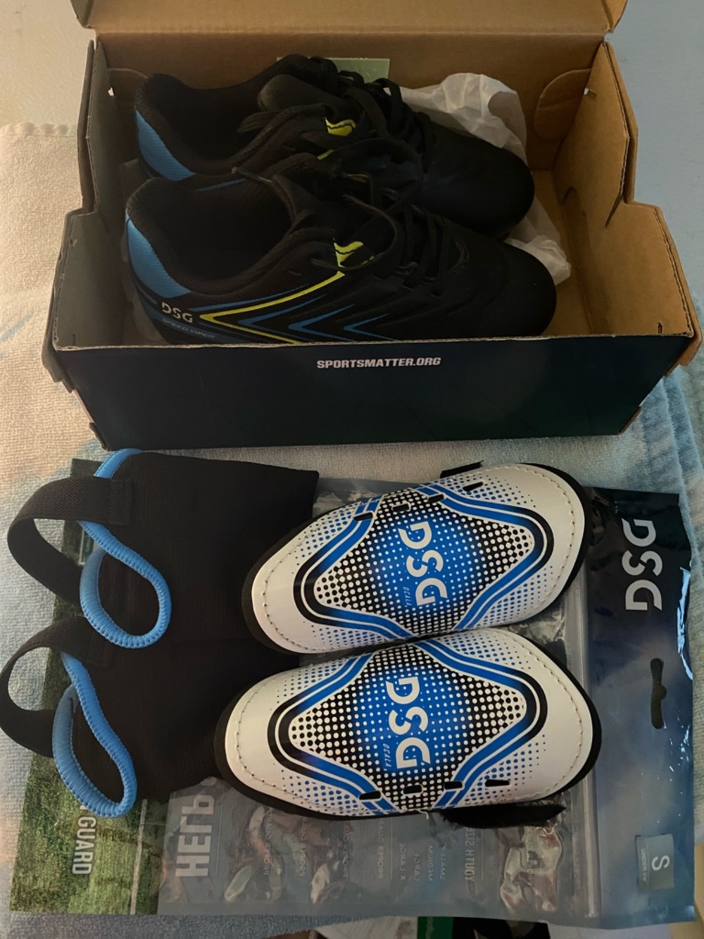 DSG Toddler/Youth Cleats and Shin Guards